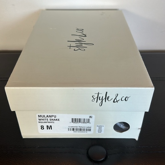 Style & Co White Snake Mulan Wedges 8M - Picture 5 of 6